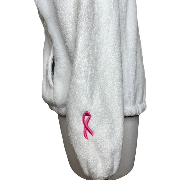 The North Face white fuzzy zip up sweater - Picture 2 of 8